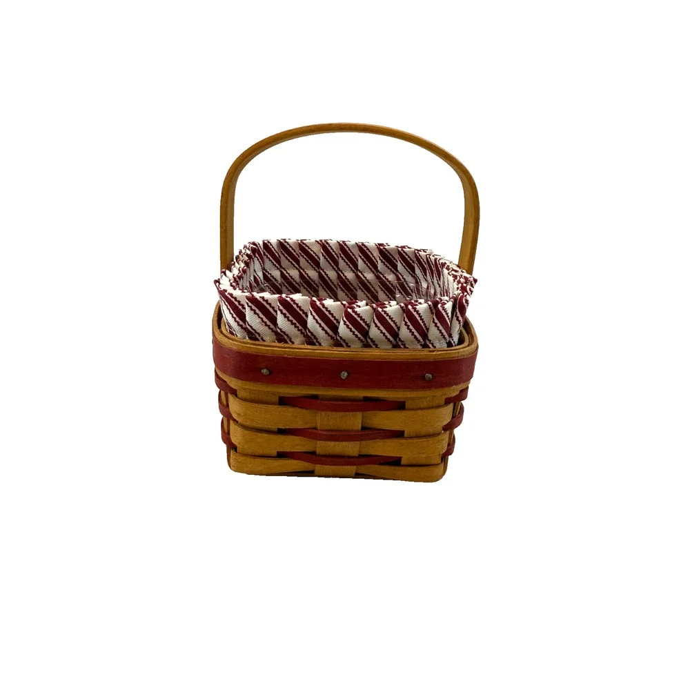 1994 Longaberger Small Sweetheart Basket w/Protector & Liner Vintage